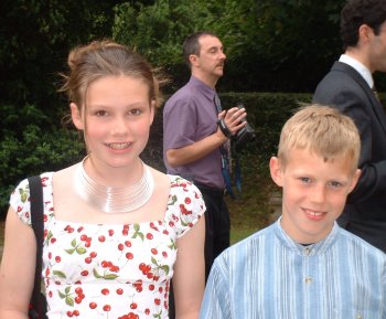 So proud of their Dad being "Best Man"