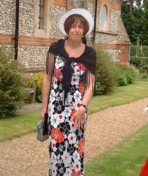 And here's Clare, just hoping Nick's speech doesn't embarrass her much.