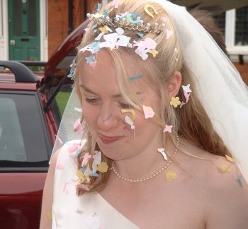 ... and it's got down the front of my dress ....